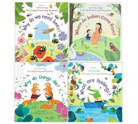 Usborne Lift-The-Flap First Questions and Answers 4 Books (Where Do Babies Come From?, What are Feelings?, Why do we need Bees?, Why do things Die?)