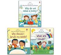 Usborne Lift-the-flap Series My Very First Questions and Answers Collection 3 Books Set (Why Do We Need a Potty?, Why Should I Brush my Teeth?, What are Clouds?)