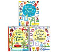 Usborne Little Childrens Activity By James Maclaine & Lucy Bowman 3 Books Collection Set (Little Childrens Travel Activity Book, Little Childrens Activity Book: Mazes, Puzzles and Colouring & 1 More)