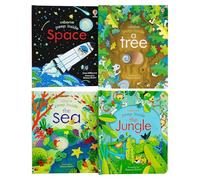 Usborne Peep Inside Collection 4 Books Set (Peep Inside Space, Sea, Jungle, Castle)