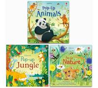 Usborne Pop Up Collection 3 books Set By Fiona Watt SERIES 2 (Pop-Up Nature, Pop-Up Animals, Pop-Up Birds)