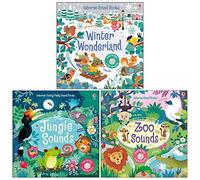 Usborne Sound Books Collection 3 Books Set (Jungle Sounds, Zoo Sounds & Winter Wonderland)