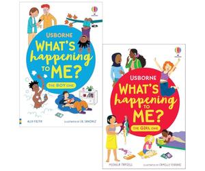 Usborne What's Happening to Me? Collection - The Boy One & The Girl One | 2 Books Set | Growing Up & Puberty Guide for Boys & Girls | Body Changes, Emotions, Hygiene & Relationships | Ages 9-14