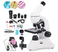 USCAMEL 40X-2000X Microscope for Kids Students Adults,With Slides Set And Double LED Lights,Professional Microscopes School Laboratory Home Biological Education