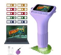 USCAMEL Digital Microscope for Kids 5-7: 1000x Kids Handheld Microscope with Screen 2"inch Pocket Miniscope with Slides Kit - for Children Toddler Student Nature Explorers Educational Toy(Purple)