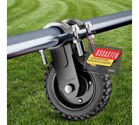 USCaster Gate Wheel for Metal Tube Gate with 1-1/4" Thru 2-1/4" OD,6 Inch Gate Caster,Heavy Duty Farm Gate Wheel for Metal Swing Gate Fence Support,440LBS Capacity (Black,1 Pack)