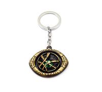 USChoice Doctor Strange Rotatable Keychains, Eye Of Agamotto Keychain Spinner, Time Stone Car Key Chain Infinity Stones Time Stone Key Chain for Men Women Adults, Gold
