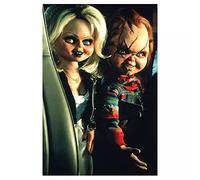 USCMN 5D DIY Full Round Diamond Painting Bride of Chucky Horror Movie Poster Cross Stitch 3D Embroidery Rhinestone Home Decor-30x40cm