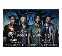 USCMN Full Square/Round Diamond Painting Supernatural TV Poster Kit 5D DIY Diamond Embroidery Mosaic Decor Home-40x50cm