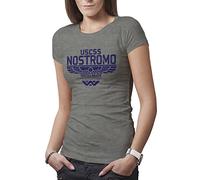 USCSS Nostromo Aliens Inspired Weyland Women's Grey T-Shirt Size M