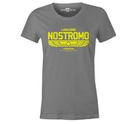 USCSS Nostromo - Ladies Alien T Shirt Charcoal Grey