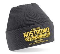 USCSS Nostromo Weyland Yutani Inspired by Alien Embroidered Beanie Hat Graphite