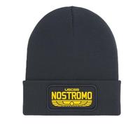 USCSS Nostromo Weyland Yutani Inspired by Alien Printed Front Panel Beanie Hat Graphite