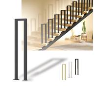USd Wrought Iron ilsNonSlip Stair Railing for Porch Deck Loft & CorridorFloored Safe Support Poles 14ft (Black 45cm/1.4ft)