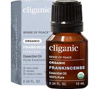 USDA Organic Frankincense Essential Oil, 10ml - 100% Pure Natural Undiluted, Therapeutic Grade for Aromatherapy | Premium Certified Organic | Cliganic 90 Days Warranty