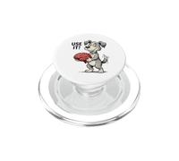 Use It! Funny Cartoon Dog Holding Brain Sarcastic Statement PopSockets PopGrip for MagSafe