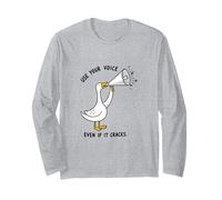 Use Your Voice Goose Megaphone Speak Up Activism Long Sleeve T-Shirt