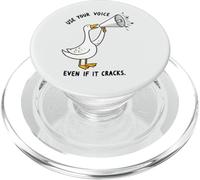 Use Your Voice Goose Megaphone Speak Up Activism PopSockets PopGrip for MagSafe
