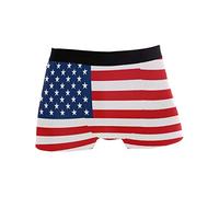 Use7 American Flag Men's Underwear Regular Leg Boxer Brief Medium