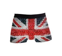 Use7 Brick Wall Union Jack Men's Underwear Regular Leg Boxer Brief X-Large