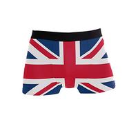 Use7 British Flag Union Jack Men's Underwear Regular Leg Boxer Brief Large