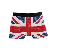 Use7 British Flag Union Jack Men's Underwear Regular Leg Boxer Brief Small