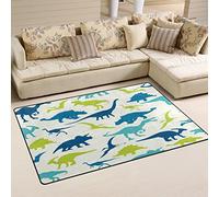 Use7 Colorful Cartoon Dinosaur Animal Area Rug Rugs Non-Slip Floor Mat Doormats Living Room Bedroom 50 x 80 cm(1.7' x 2.6'ft)