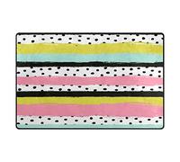 Use7 Colorful Stripe Polka Dot Area Rug Rugs Non-Slip Floor Mat Doormats Living Room Bedroom 50 x 80 cm(1.7 x 2.6 feet)