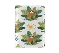 Use7 Cute Baby Sloth Sun Leather Passport Holder Cover Case Travel One Pocket