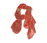 Use7 Fashion Lightweight Chinese Gold Dragon Flower Chiffon Silk Long Scarf Shawl Wrap