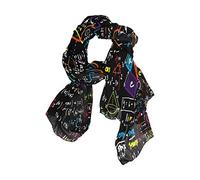 Use7 Fashion Lightweight Colorful Math Line Chiffon Silk Long Scarf Shawl Wrap
