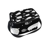 Use7 Funny Sheep Heart Love Insulated Lunch Bag Tote Bag Cooler Lunchbox for Picnic School Women Men Kids