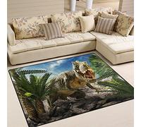 Use7 Giant Dinosaur Landscape Nature Area Rug Rugs for Living Room Bedroom 203cm x 147.3cm(7 x 5 feet)