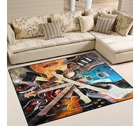 Use7 Magic Electric Guitar Music Area Rug Rugs for Living Room Bedroom 203cm x 147.3cm(7 x 5 feet)