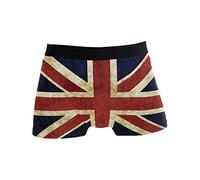 Use7 Retro Union Jack Men's Underwear Regular Leg Boxer Brief Medium