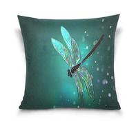 Use7 Throw Pillow Case Decorative Cushion Cover Square Pillowcase, Beautiful Dragonfly Sofa Bed Pillow Case Cover(45 x 45cm/18 x 18 Inches) Twin Sides