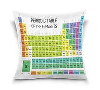 Use7 Throw Pillow Case Decorative Cushion Cover Square Pillowcase, Periodic Table of the Element Sofa Bed Pillow Case Cover(40 x 40cm/16 x 16 Inches) Twin Sides
