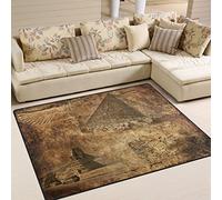 Use7 Vintage Egyptian Pyramid Area Rug for Living Room Bedroom 203cm x 147.3cm(7 x 5 feet)
