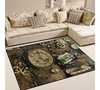 Use7 Vintage Steampunk Ancient Gears Area Rug Rugs for Living Room Bedroom 160cm x 122cm(5.3 x 4 feet)