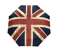 Use7 Vintage Union Jack British 3 Folds Auto Open Close Umbrella