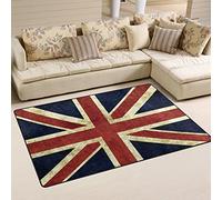 Use7 Vintage Union Jack British Area Rug Rugs Non-Slip Floor Mat Doormats Living Room Bedroom 100 x 150 cm(3 x 5 feet)