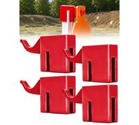 USEAMIE Tactical Elephant T-Post Target Hanger for AR500 Steel Targets, Heavy Duty Metal T Post Target Hook Stand, Tool-Free Shooting Target Mount for Gong, Torso & Plate Targets, 4 Pack
