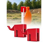 USEAMIE Tactical Elephant T-Post Target Hanger for AR500 Steel Targets, Heavy Duty Metal T Post Target Hook Stand, Tool-Free Shooting Target Mount for Gong, Torso & Plate Targets, 2 Pack