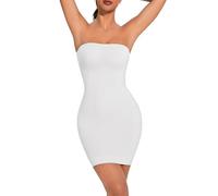USEASY Strapless Shapewear for Women Full Slip shapewear dress Tummy Control slip for women under dress White L