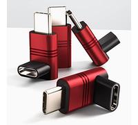 UseBean 90 Degree USB C Adapter (4 Pack), 240W Up and Down L Shape USB Type C Male to Female Connector, USB C 3.2 20Gbps Extender, 4K@60Hz Video for Steam Deck, ROG Ally, Switch, iPhone 16 15