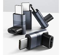 UseBean 90 Degree USB C Adapter (4 Pack), 240W Up and Down L Shape USB Type C Male to Female Connector, USB C 3.2 20Gbps Extender, 4K@60Hz Video for Steam Deck, ROG Ally, Switch, iPhone 16 15