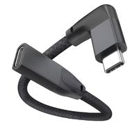 UseBean Right Angle USB C Extension Cable 0.2m, 90 Degree Type C 3.2 Gen2 20Gbps Male to Female 4K Video Extender Short Cord, L-Shape Lead for MacBook, Nintendo Switch, Steam Deck, Galaxy S25 S24