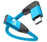 UseBean Right Angle USB C Extension Cable 0.2m, 90 Degree USB-C 3.2 Gen 2 20Gbps Male to Female Type C 4K Video Extender Cord, for USBC Hub, MacBook, iPad Pro/Air/Mini, Galaxy S25/S24, iPhone 16 15