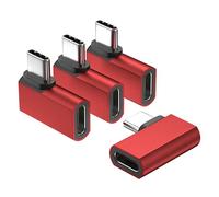 UseBean USB C Right Angle Adapter (4 Pack), USB C 90 Degree Adapter, 100W L Shape USBC 3.2 Male to Type C Female Extender Connector, 4K Video for Steam Deck, ROG Ally, Switch, iPhone 16 15 Pro Max