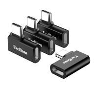 UseBean USB C Right Angle Adapter (4 Pack), USB C 90 Degree Adapter, 100W L Shape USBC 3.2 Male to Type C Female Extender Connector, 4K Video for Steam Deck, ROG Ally, Switch, iPhone 16 15 Pro Max